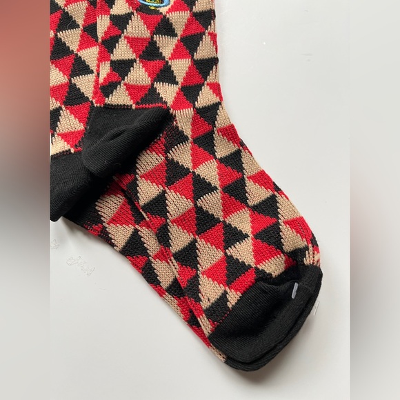 Vivienne Westwood Red and Black Triangle Socks - Picture 4 of 4